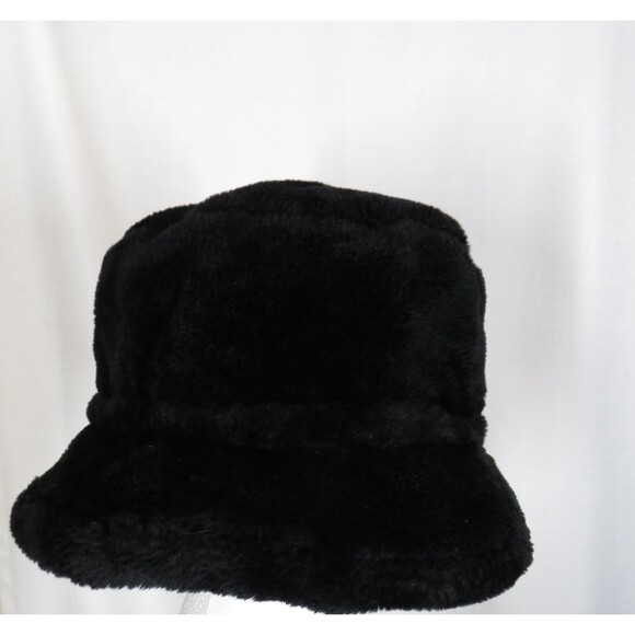 David & Young Black Faux Fur Bucket Hat main image 9